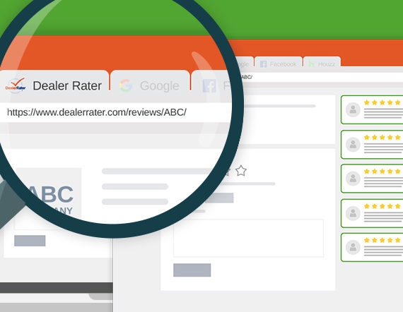 Dealer Rater leave review header