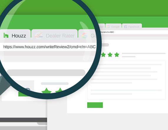 Houzz Leave Review Link Setup Header