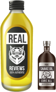 Real Reviews Vs Snake Oil